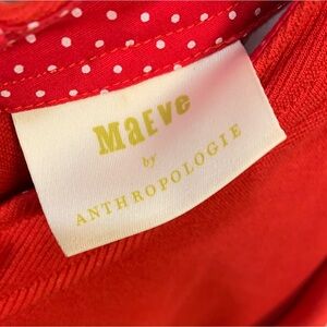 Red Knit Dress with Maeve Label